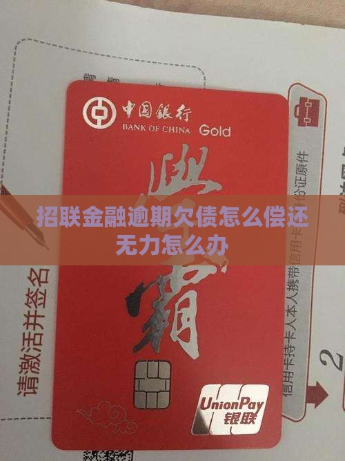 招商消费金融欠债无力偿还怎么办