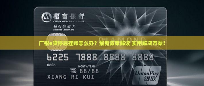 广银e贷停息挂账怎么办