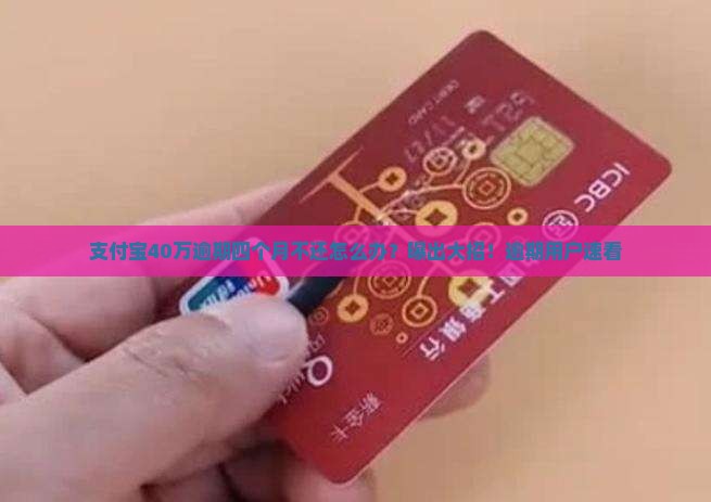 支付宝40万逾期四个月不还怎么办？曝出大招！逾期用户速看