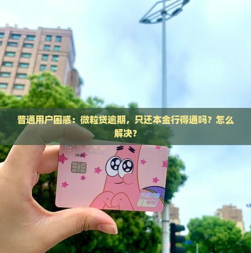 普通用户困惑：微粒贷逾期，只还本金行得通吗？怎么解决？