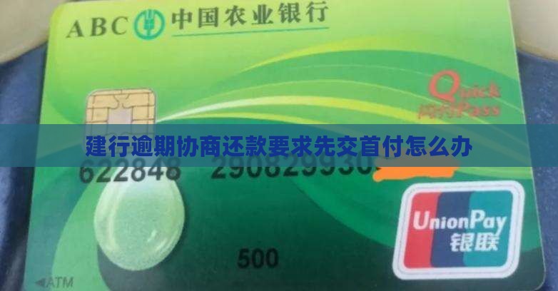建行逾期协商还款要求先交首付怎么办
