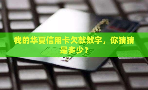 我的华夏信用卡欠款数字，你猜猜是多少？