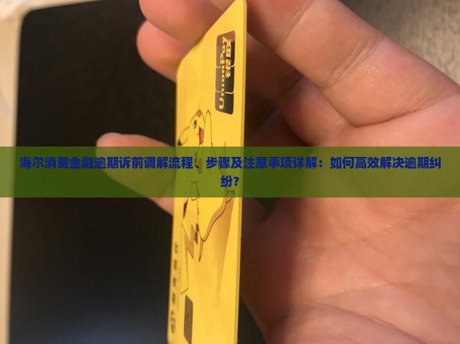 海尔消费金融逾期诉前调解流程、步骤及注意事项详解：如何高效解决逾期纠纷？