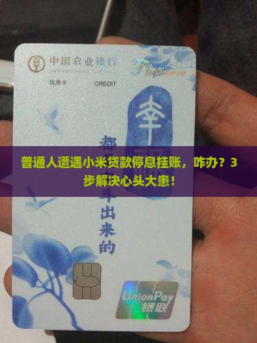普通人遭遇小米贷款停息挂账，咋办？3步解决心头大患！
