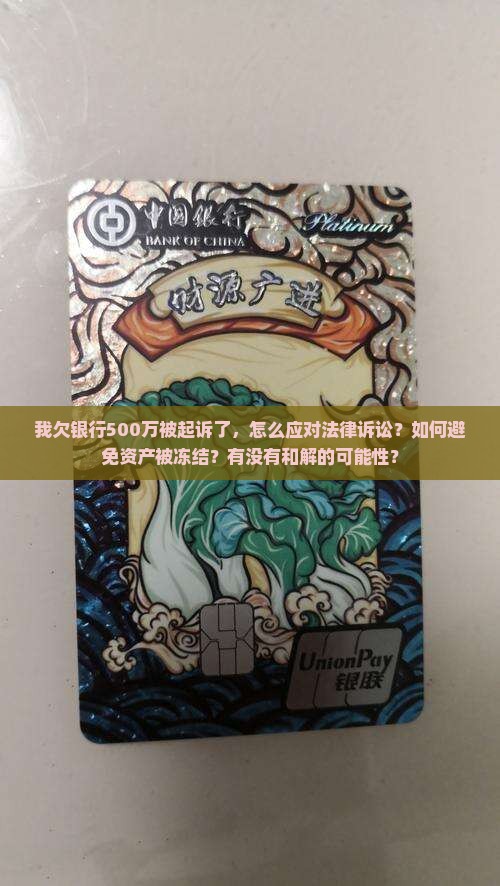 我欠银行500万被起诉了，怎么应对法律诉讼？如何避免资产被冻结？有没有和解的可能性？