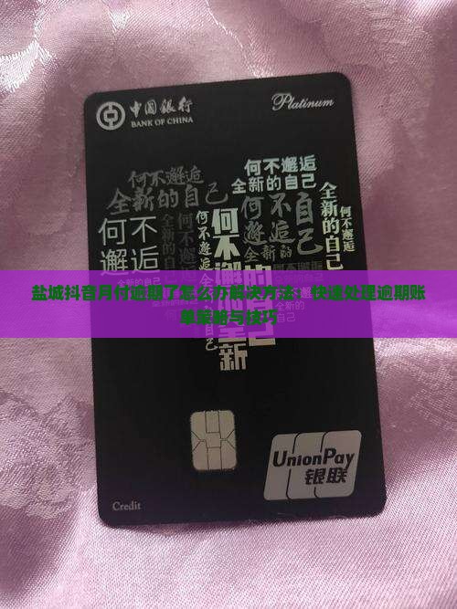 盐城抖音月付逾期了怎么办解决方法：快速处理逾期账单策略与技巧