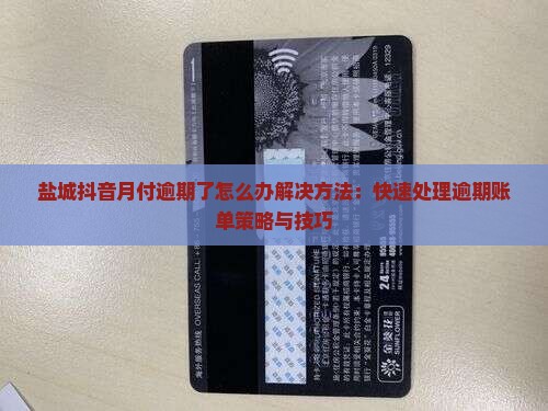盐城抖音月付逾期了怎么办解决方法：快速处理逾期账单策略与技巧