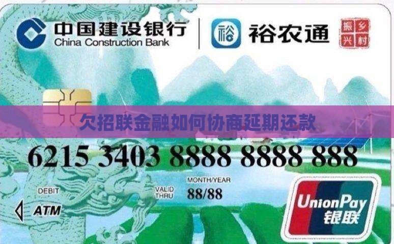 欠招联金融如何协商延期还款