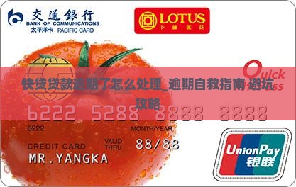 快贷贷款逾期了怎么处理