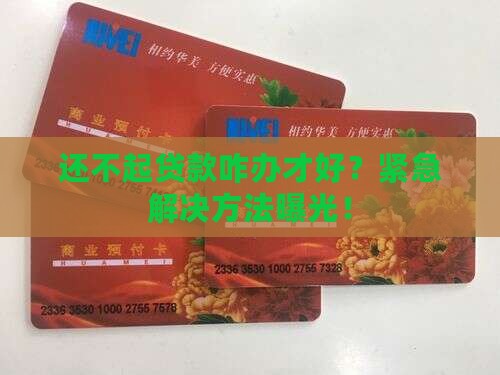 还不起贷款咋办才好