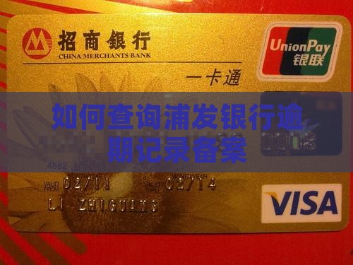 如何查询浦发银行逾期记录备案