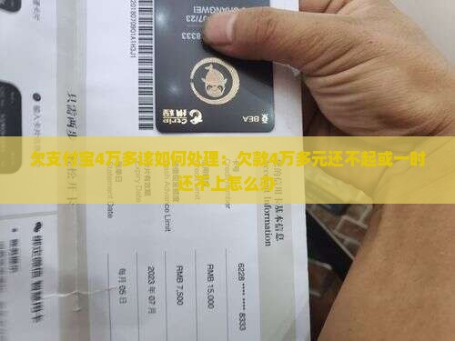 欠支付宝4万多该如何处理：欠款4万多元还不起或一时还不上怎么办
