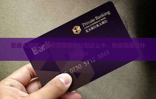 普通人疑问：丽水哪家催收公司这么牛，到底隐藏着什么秘密？