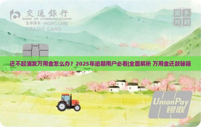 还不起浦发万用金如何处理