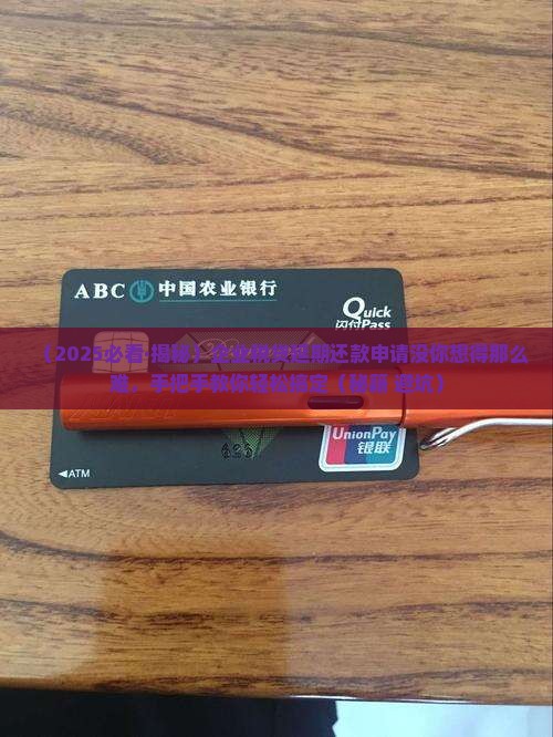 企业税贷延期还款申请的具体流程