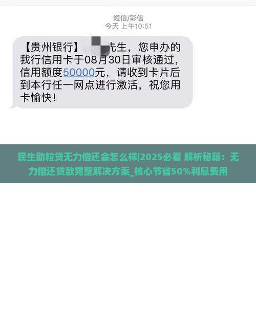 民生助粒贷无力偿还会怎么样