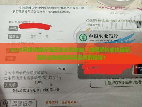如何与网贷公司协商诉前还款
