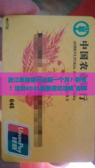 浙江泰隆银行逾期一个月怎么办