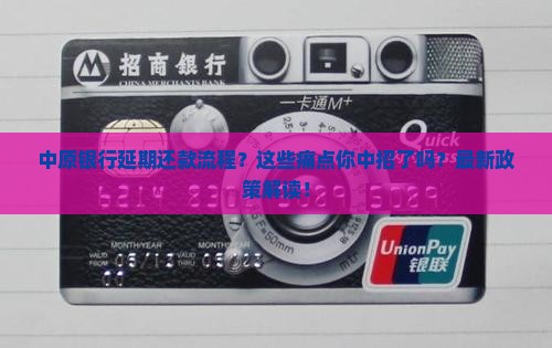 中原银行延期还款流程及注意事项