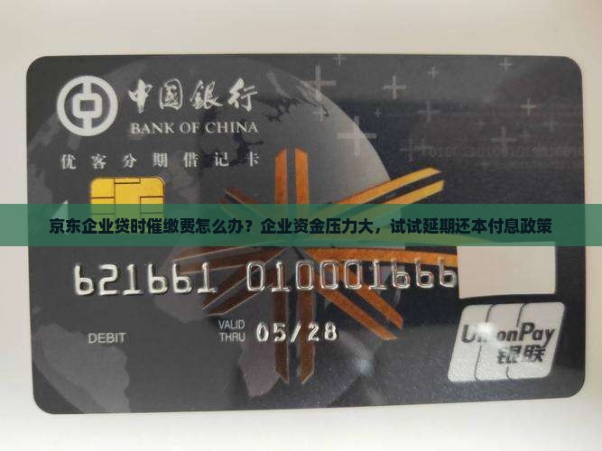 京东企业贷时催缴费怎么办？企业资金压力大，试试延期还本付息政策