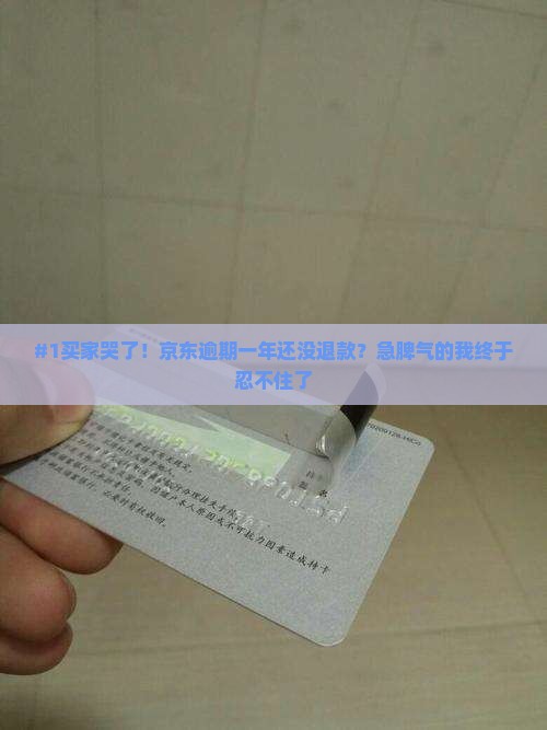 #1买家哭了！京东逾期一年还没退款？急脾气的我终于忍不住了