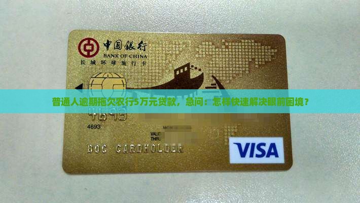 普通人逾期拖欠农行5万元贷款，急问：怎样快速解决眼前困境？