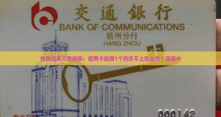 作为过来人告诉你：信用卡逾期1个月还不上怎么办？急哭中