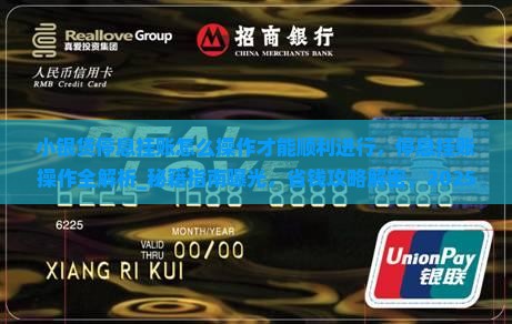 小银贷停息挂账怎么操作才能顺利进行