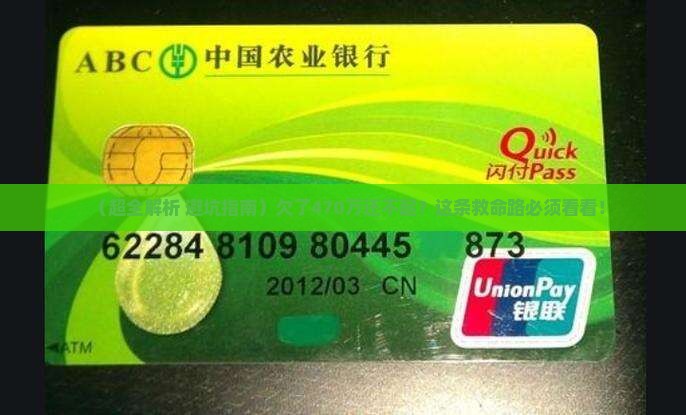 欠款470万还不起怎么办处理方法