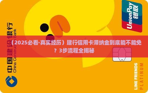 建行信用卡滞纳金减免流程详解