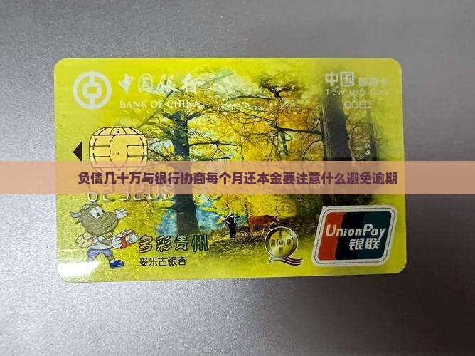 负债几十万银行协商每个月还本金要注意什么