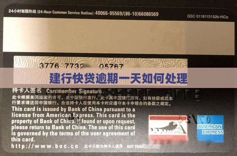 建设银行快贷利息逾期1天怎么处理
