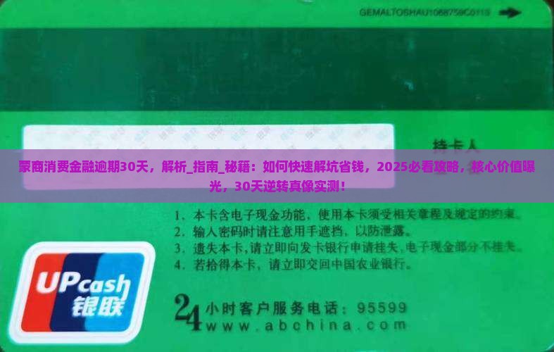 蒙商消费金融逾期30天