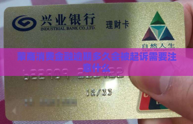 蒙商消费金融逾期多久会被起诉需注意什么