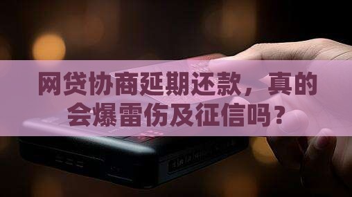 网贷协商延期还款如何影响个人征信记录