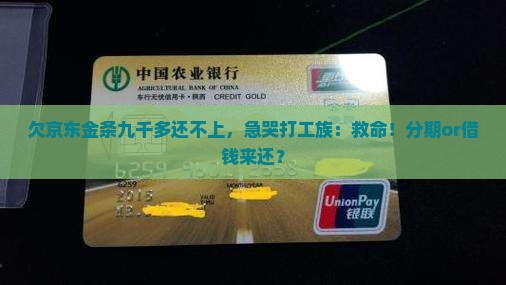 欠京东金条九千多怎么还