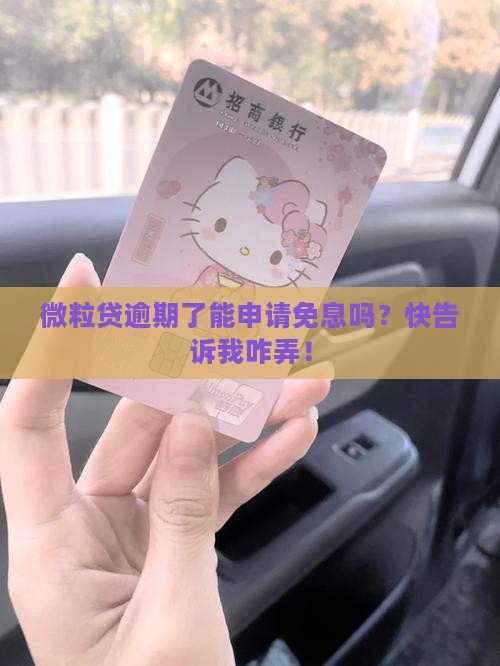 微粒贷逾期申请免息吗该如何操作