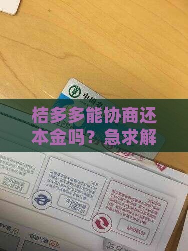 桔多多能够协商还本金吗