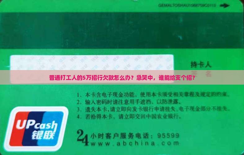招商银行5万欠款怎么办