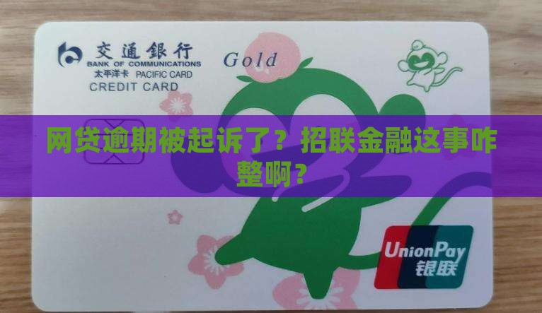 招联金融网贷逾期被起诉怎么应对法律诉讼