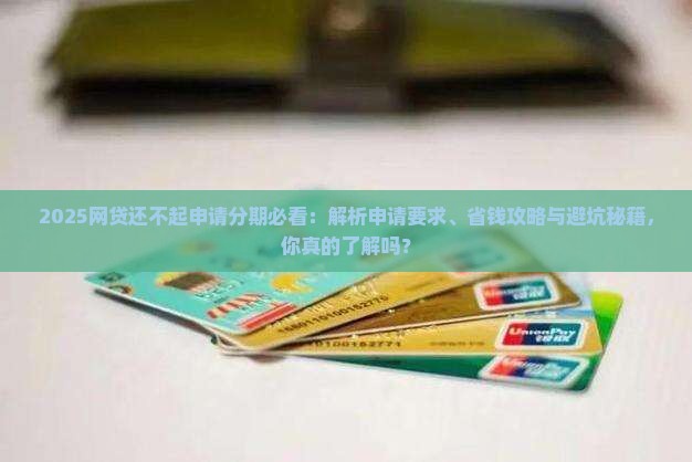 网贷还不起申请分期有哪些要求