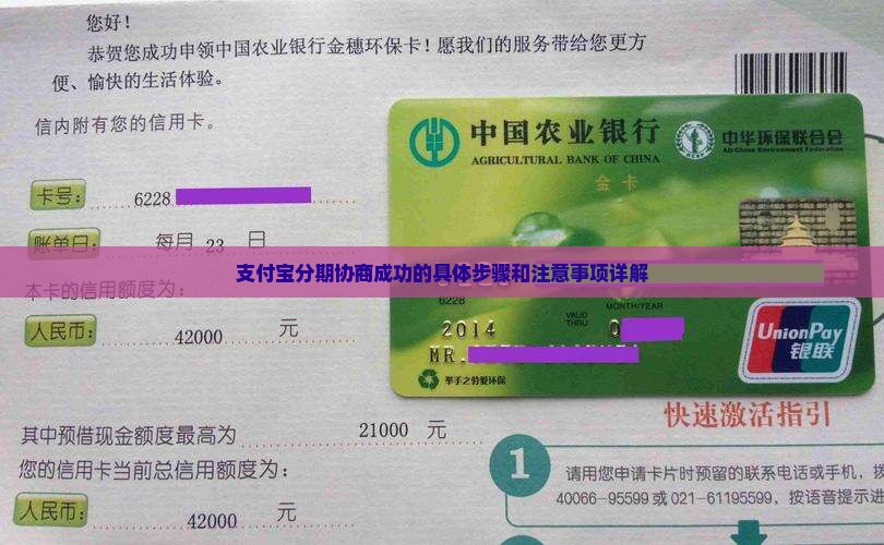 支付宝分期协商成功的具体步骤和注意事项