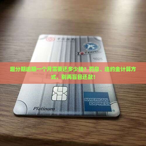 趣分期逾期一个月需要还多少钱
