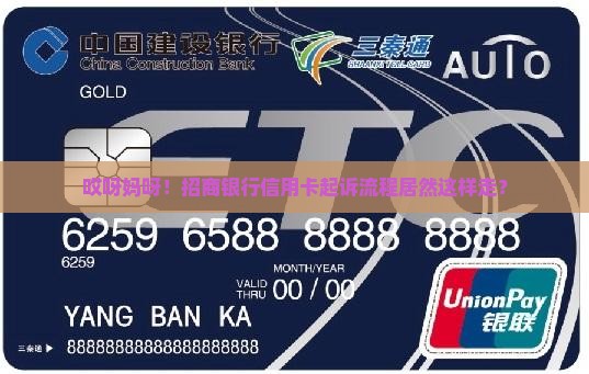 招商银行信用卡起诉流程是什么样的