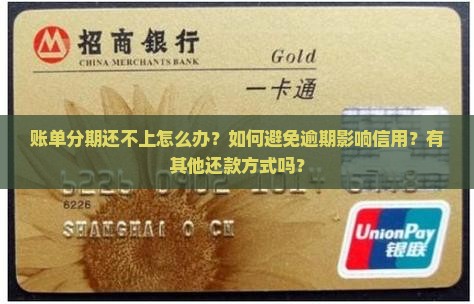 账单分期还不上怎么办