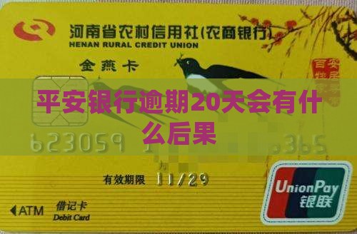 平安银行逾期20天会怎么样