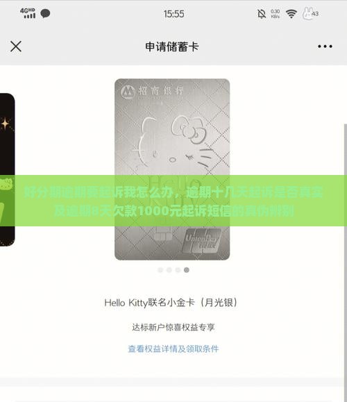 好分期逾期要起诉我怎么办
