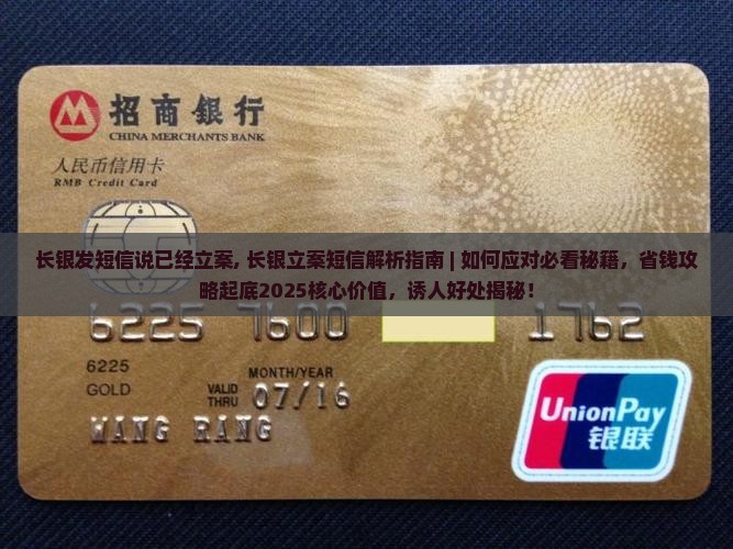 长银发短信说已经立案