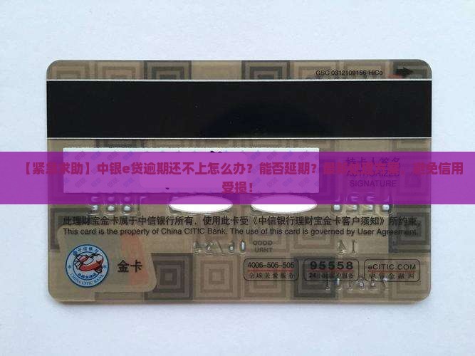 中银e贷逾期还不上能延期吗怎么处理