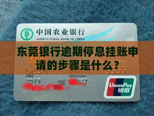 东莞银行逾期停息挂账申请的步骤是什么
